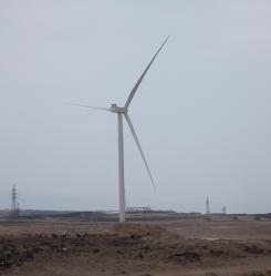 Giant wind turbine in Djibouti